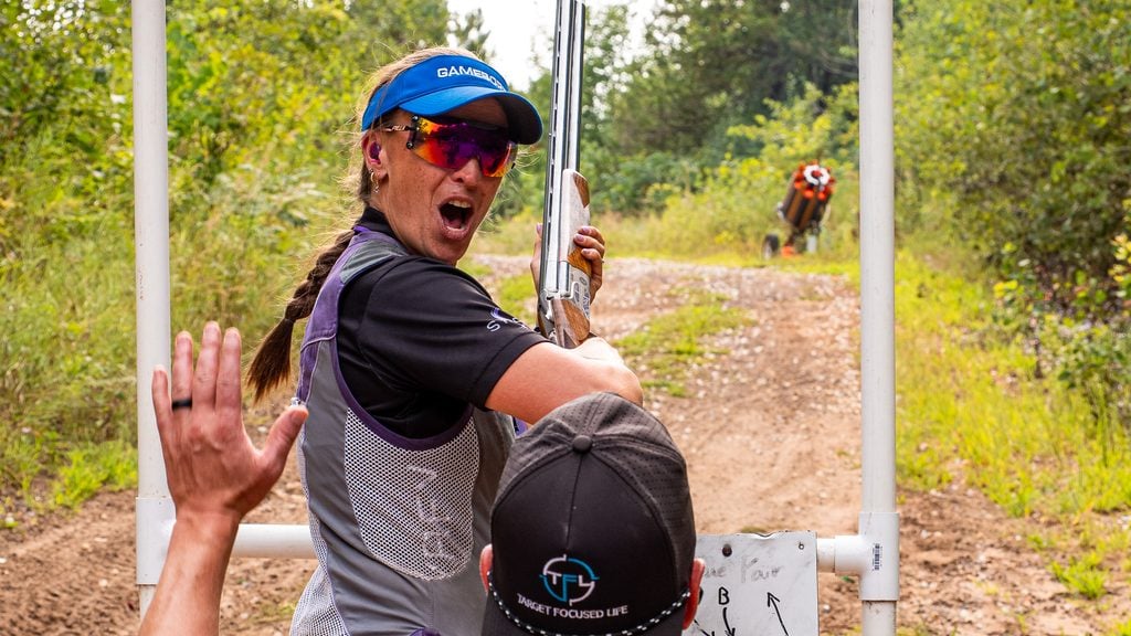 Grace Callahan learning trick shots